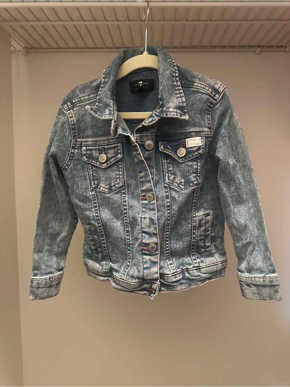 7 For All Mankind Kids 4T Blue Denim Jacket